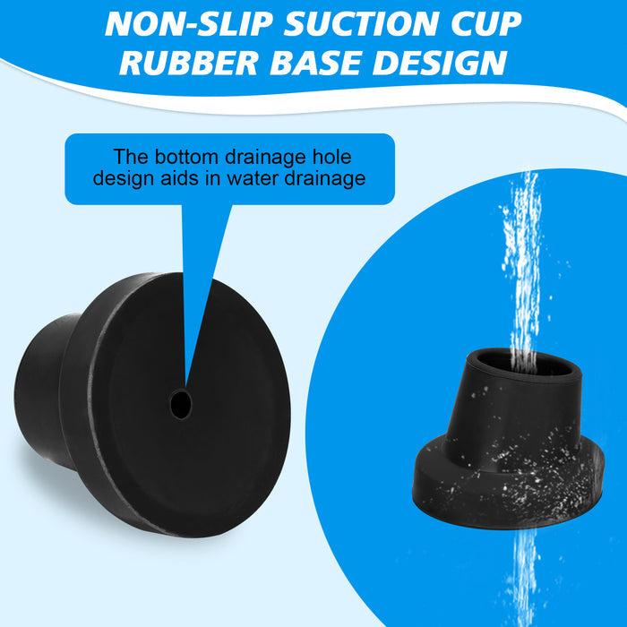 1-1/8 Inch Shower Chair Feet 4-Pack Replacement Non Slip Suction Tips