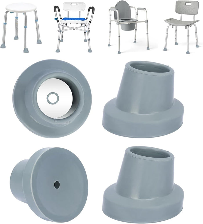 1-1/8 Inch Shower Chair Feet 4-Pack Replacement Non Slip Suction Tips
