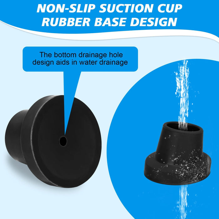 1-1/8 Inch Shower Chair Replacement Feet 8-Pack Non-Slip Suction Rubber Tips