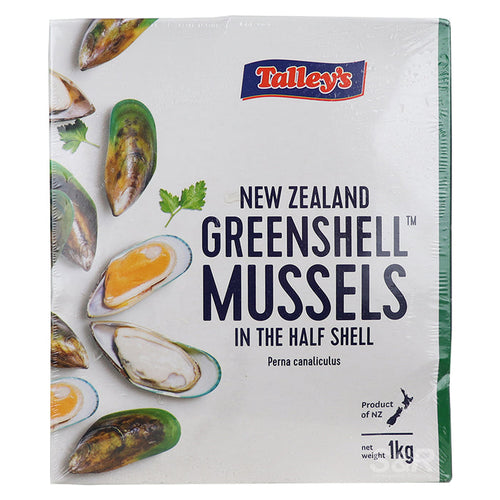 (1) 1kg Talleys Greenshell Mussels (Medium), Half Shell