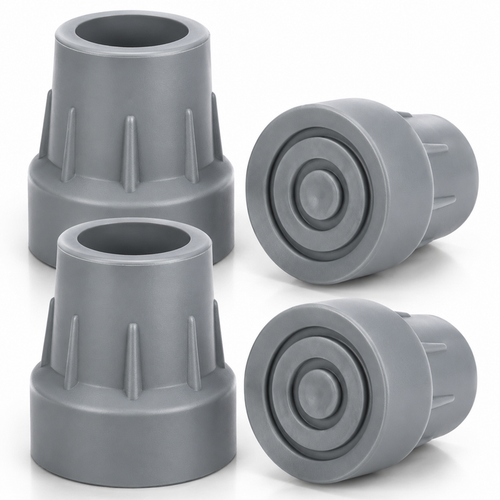 1 Inch Cane Tips 4 Pack Rubber Replacement Crutch Tips for Walker Cane