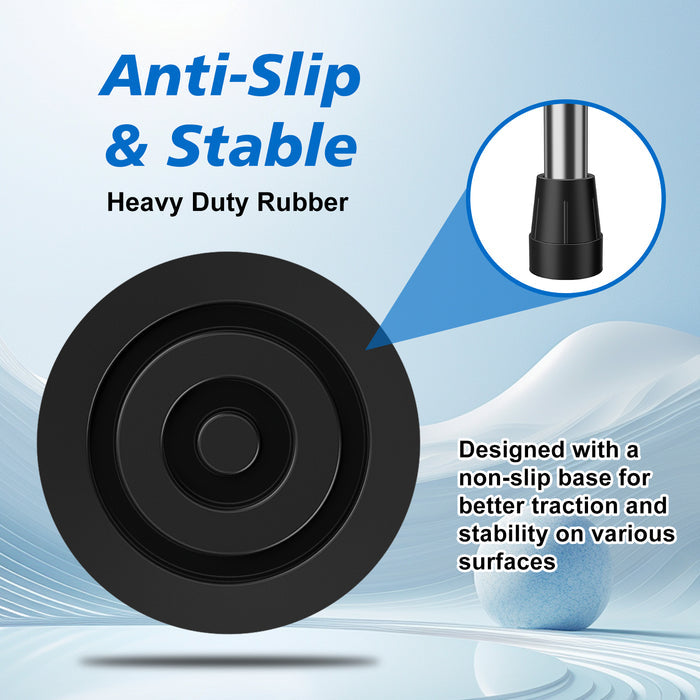 1 Inch Cane Tips Replacement Heavy Duty Rubber Anti Slip Crutch Tips 4 Pack