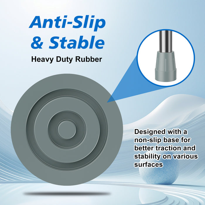 1 Inch Cane Tips Replacement Heavy Duty Rubber Anti Slip Crutch Tips 4 Pack