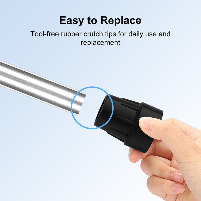 1 Inch Heavy Duty Cane Tips Replacement Non Slip Rubber 2 Pack