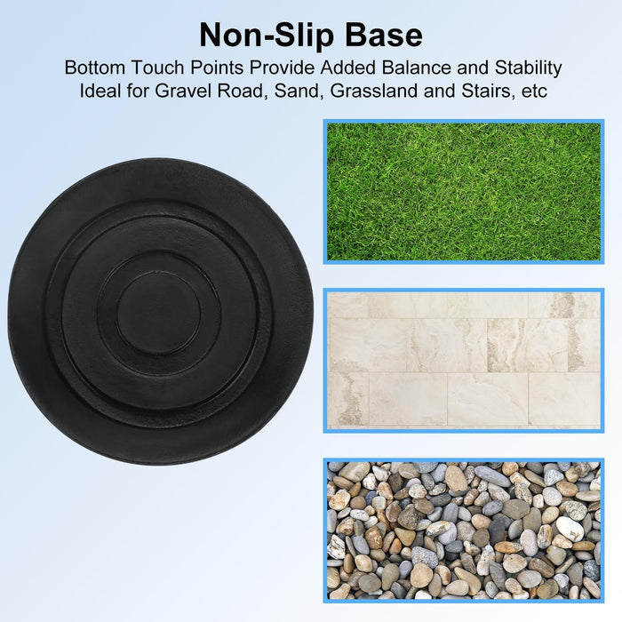 1 Inch Heavy Duty Cane Tips Replacement Non Slip Rubber 2 Pack
