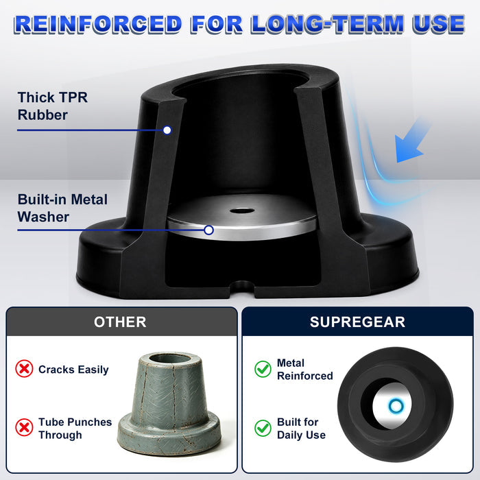 1 Inch Shower Chair Replacement Feet 4-Pack, Non-Slip Suction Rubber Tips for Bath Chairs