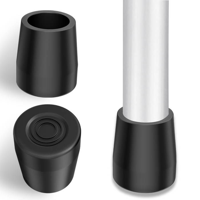 1 Inch Walker Rubber Replacement Tips Non Slip 6 Pack Heavy Duty