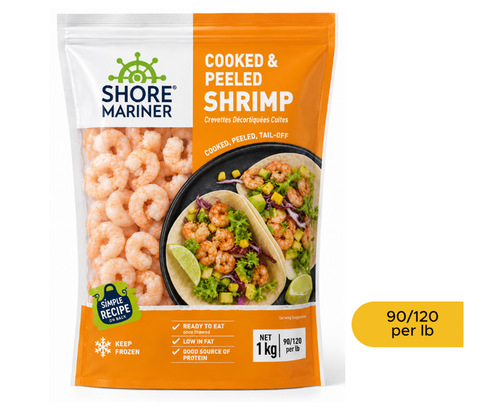 (1) Shrimp Cooked and peeled  90/120 SM 1kg