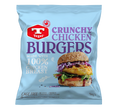 (1) Tegel Free Range Crunchy Chicken Burger Patties 1kg,  average 10pc