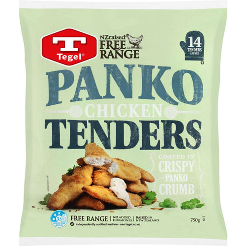 (1) Tegel Free Range Panko Chicken Tender 1kg, (average 18pc per package)