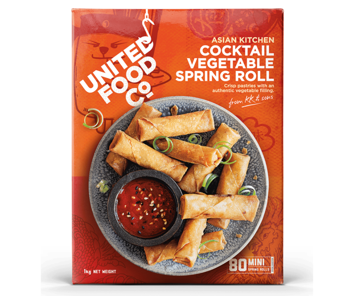 (1) United Food Co Vegetable Spring Roll 1kg, 80pcs