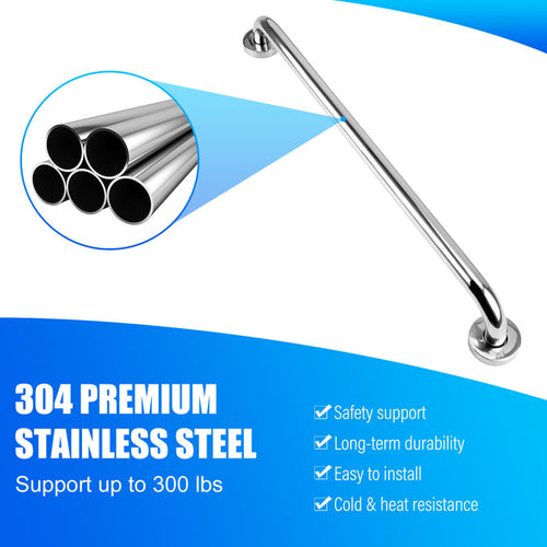 12 Inch Bathroom Grab Bar Stainless Steel Safety Support Rail 136kg