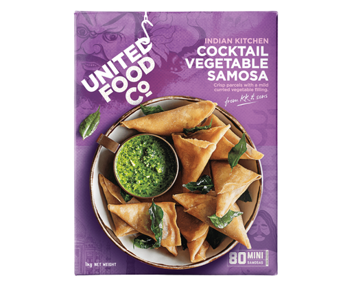 (2850) United Food Co Vegetable Samosa 1kg, 80pcs