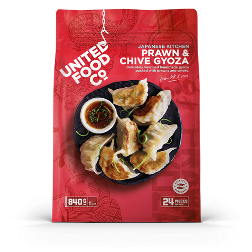 (2871) United Food Co  Chive & Prawn Gyoza (dumpling) 24pc x 840g