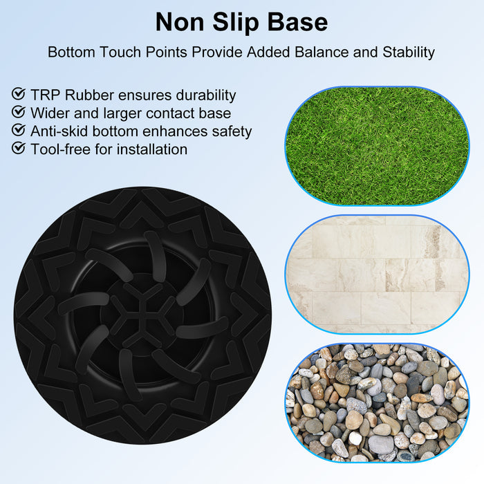 3/4 Inch Cane Tips Replacement Heavy Duty Rubber Anti Slip All Terrain 2 Pack