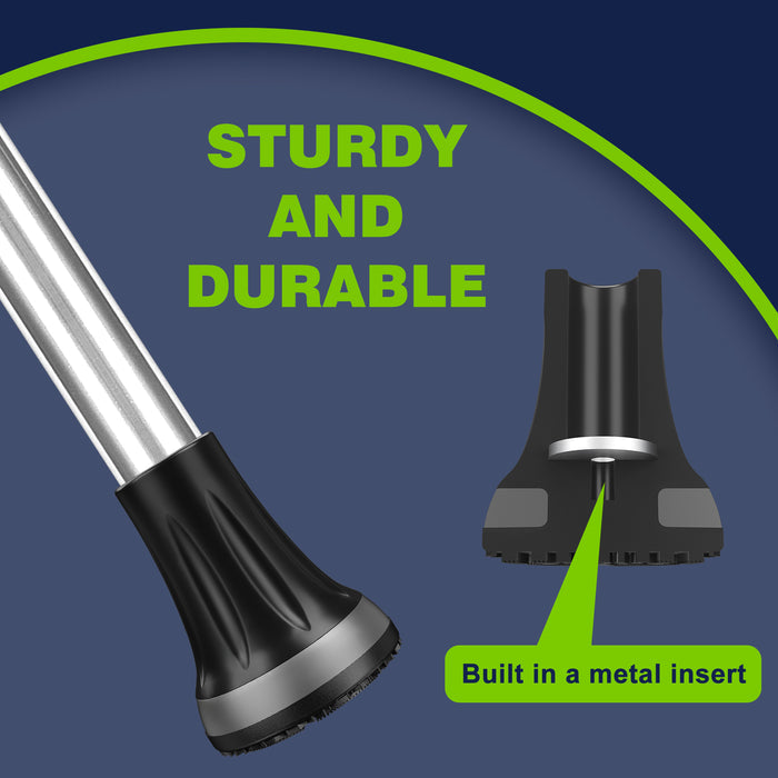 3/4 Inch Cane Tips Replacement Heavy Duty Rubber Anti Slip All Terrain 2 Pack