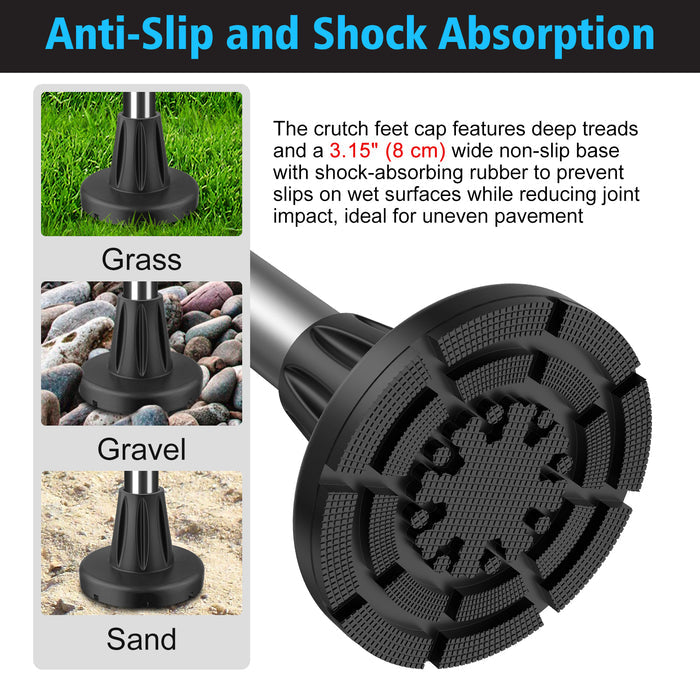 3/4-Inch Heavy Duty Cane Tip ¨C Anti-Slip Wide Base