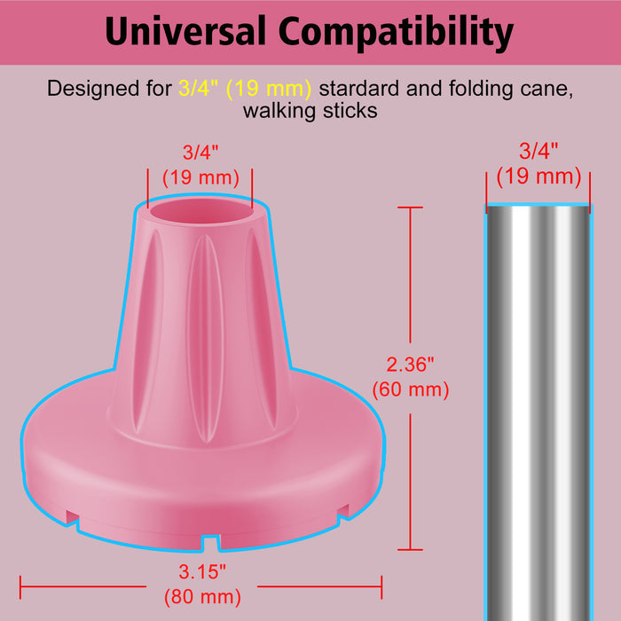3/4-Inch Heavy Duty Cane Tip ¨C Anti-Slip Wide Base