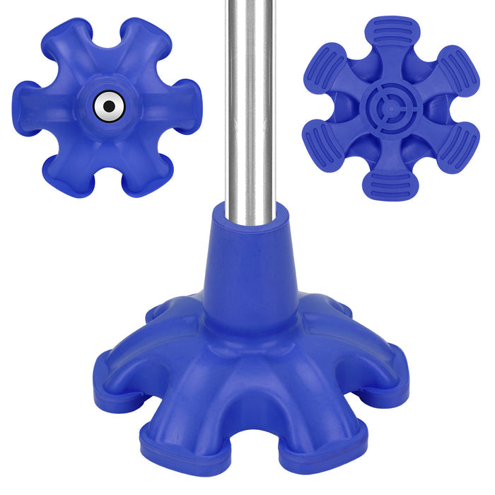 3/4 Inch Self Standing Cane Tip 6 Prong Heavy Duty Rubber Anti Slip Replacement Tip