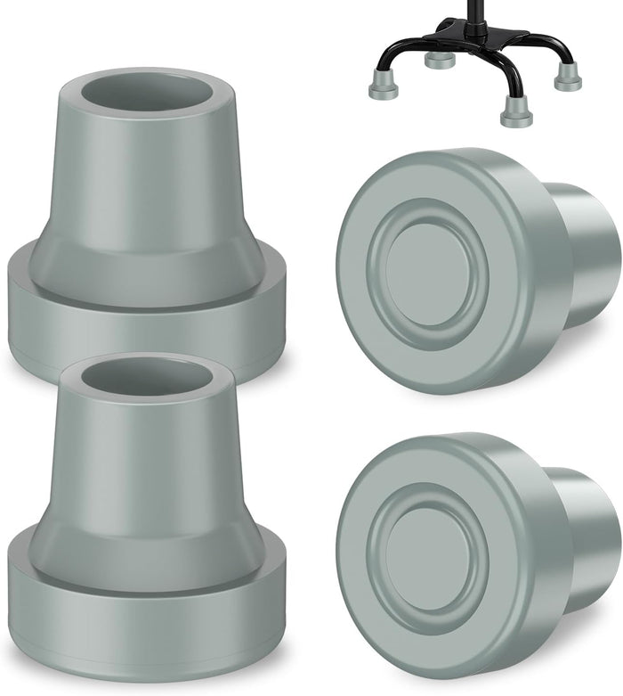 5/8 Inch Quad Cane Tips 4-Pack Rubber Replacement Feet for Walking Canes