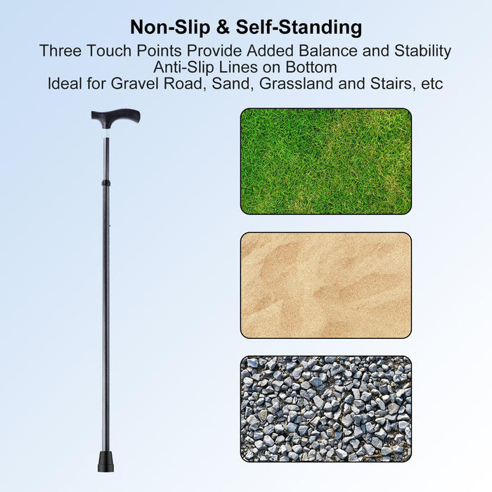 6-Pack Non-Slip Stable High-Strength Rubber Cane Tip