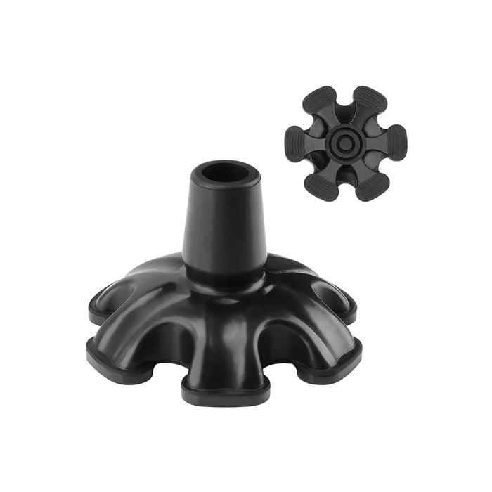 6-Prong Self Standing Cane Tip Replacement Anti-Slip Rubber Base