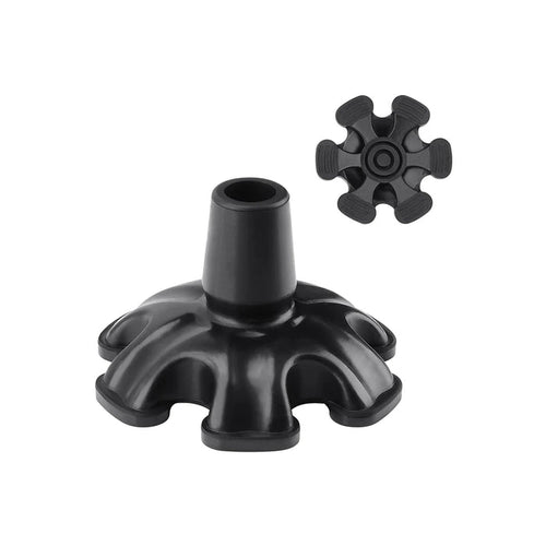 6-Prong Self Standing Cane Tip Replacement Anti-Slip Rubber Base