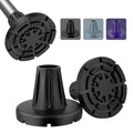 7/8" Heavy-Duty Cane Tips 2-Pack, Anti-Slip Rubber Replacement Tips with Steel Core
