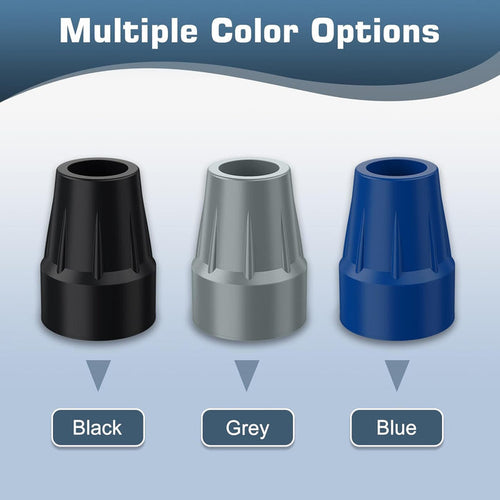7/8 Inch Cane Tips Replacement Heavy Duty Rubber Anti Slip Crutch Tips 4 Pack