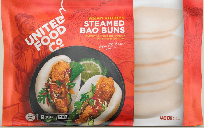 (9200) United Food Co  Steamed Bao Bun 8x60g
