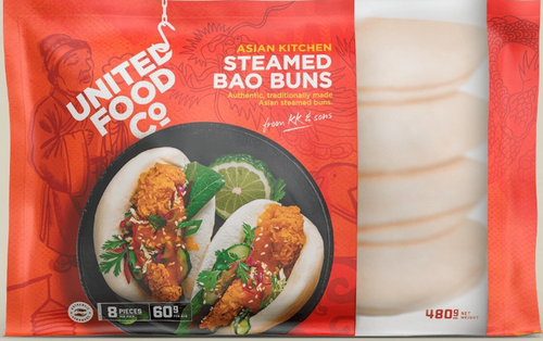 (9200) United Food Co  Steamed Bao Bun 8x60g
