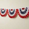 American USA Flag Paper Fan Garland Decoration - 1.8m