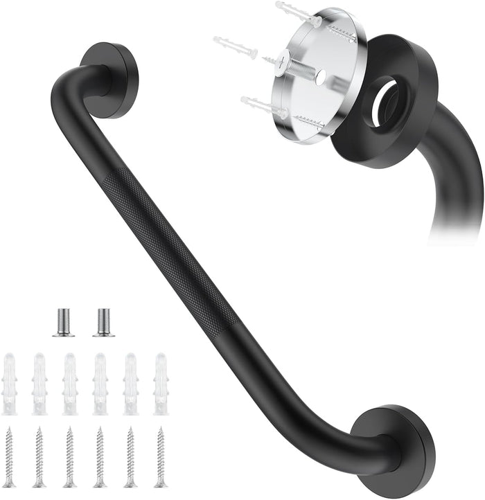 Anti-Slip Knurled Bathroom Grab Bar Stainless Steel Safety Handle