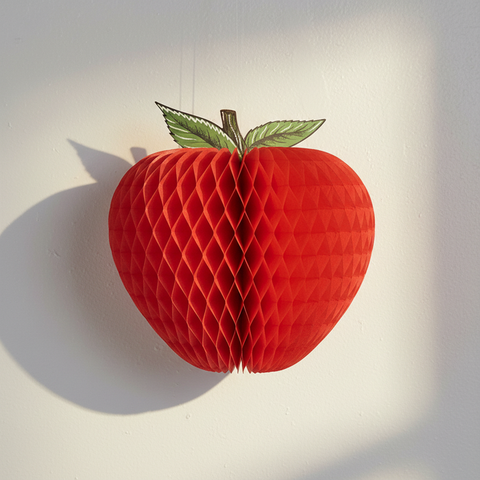 Apple Tissue Decoration on White Wall