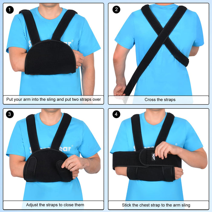 Arm Sling Shoulder Immobilizer Brace Adjustable Post Surgery Support