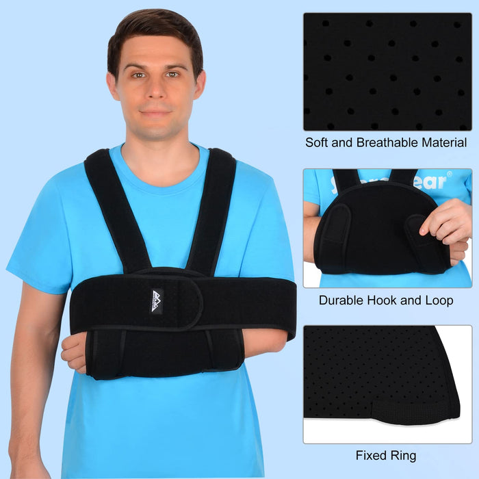 Arm Sling Shoulder Immobilizer Brace Adjustable Post Surgery Support