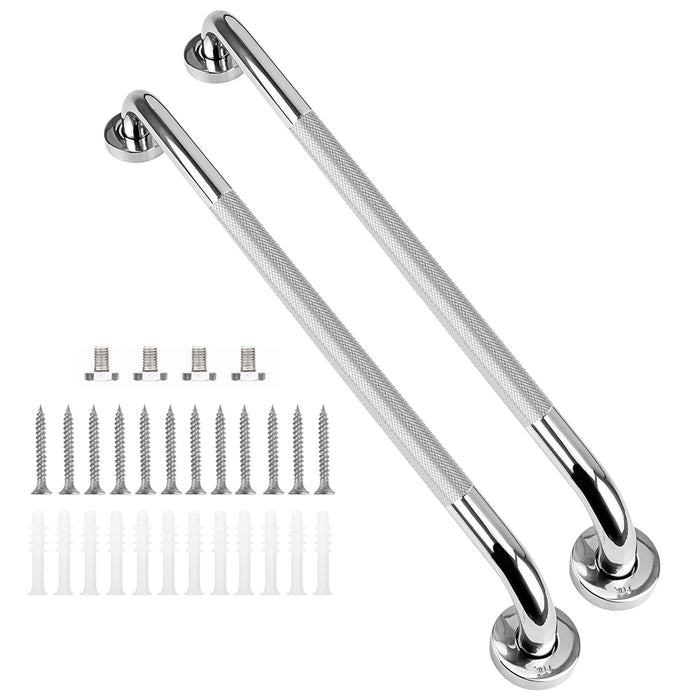 Bathroom Grab Bar 2 Pack Stainless Steel Safety Support Bar for Shower & Toilet