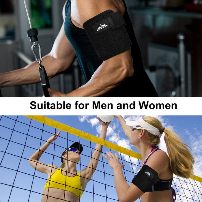 Bicep Tendonitis Brace Compression Sleeve with Dual Splints Upper Arm Support