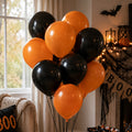 Black and Orange Latex Balloons - 10" - Pack of 50