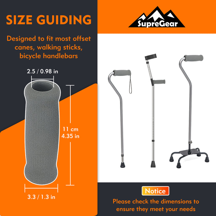 Cane Handle Grips Foam Replacement Covers 4 Pack
