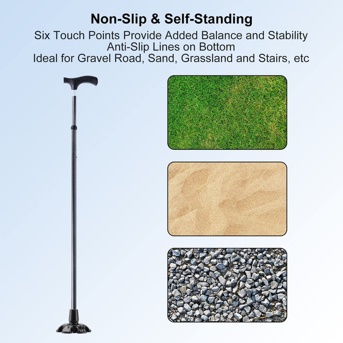 Cane Tips 3/4 Inch 2-Pack Self Standing Rubber Replacement for Walking Canes
