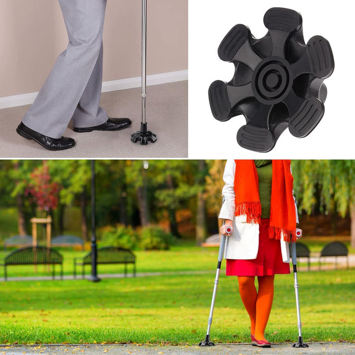 Cane Tips 3/4 Inch 2-Pack Self Standing Rubber Replacement for Walking Canes