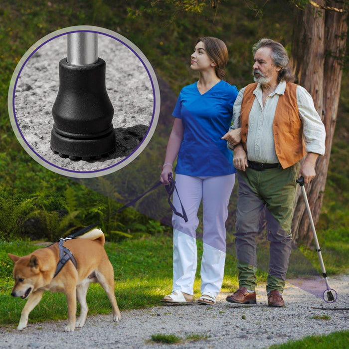 Cane Tips 4-Pack Anti-Slip Rubber Replacement Feet for Walking Canes