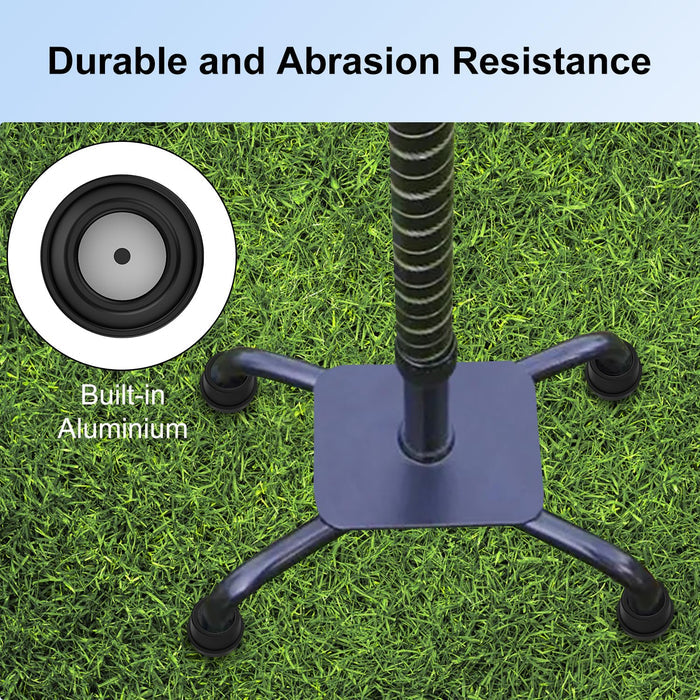 Cane Tips Replacement Rubber 4 or 8 Pack for Walking Canes & Quad Canes 1/2 or 5/8 Inch