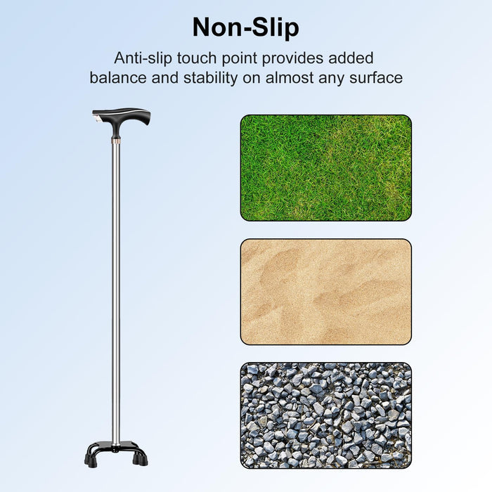Cane Tips Replacement Rubber 4 or 8 Pack for Walking Canes & Quad Canes 1/2 or 5/8 Inch