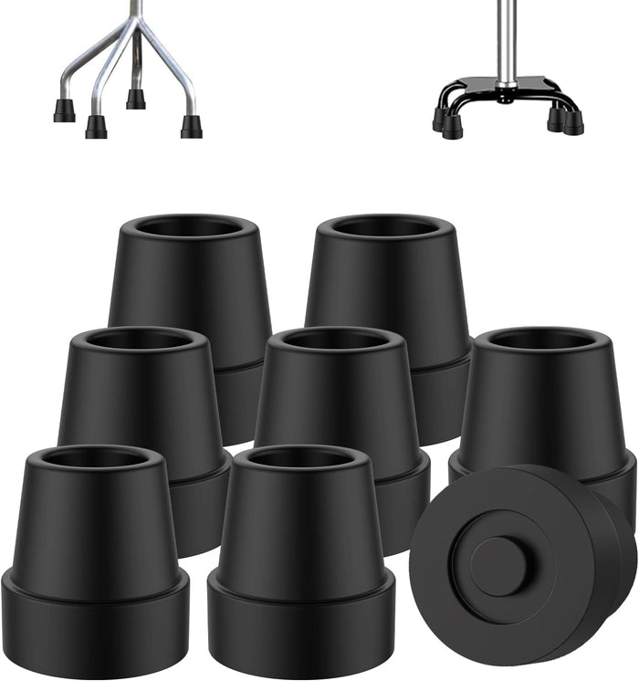 Black / 1/2 Inch / 8 Pack