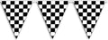 Checkered Flag Plastic Bunting - 9.14m - 15 Flags