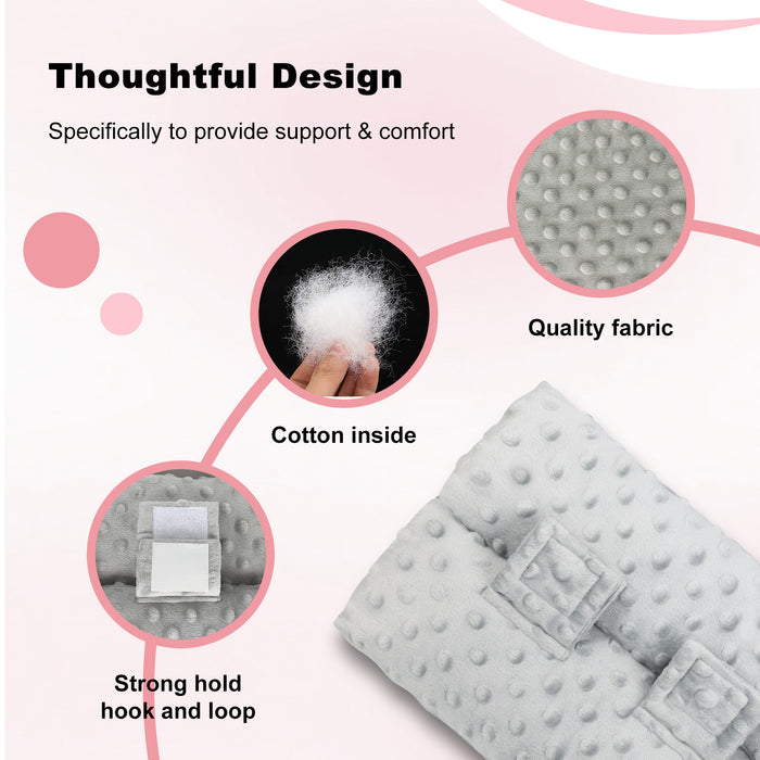 Chest Seatbelt Pillow, Soft Comfort Cushion for Travel, Car Seat Belt Pressure Relief Pad for Upper Body Support