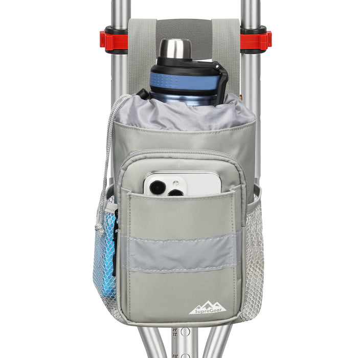 Crutch Bag with Pockets Waterproof Organizer with Reflective Strip