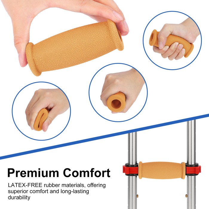 Crutch Hand Grips (2-Pack) ¨C Soft Rubber Non-Slip Replacement